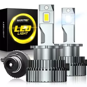 AUXITO 2 шт. D2S светодиодные фары HID 120 Вт D1S D4S D3S Turbo светодиодные лампы Canbus автомобильный свет авто 6000K белый Plug & Play лампа 12 В 30000LM