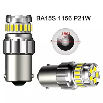 AUXITO 2 шт. P21W BA15S LED Canbus 1156 BAY15D 1157 P21/5W Светодиодные лампы T15 R5W Автомобильные фары 6500K Белые стоп-сигналы Лампа заднего хода DRL