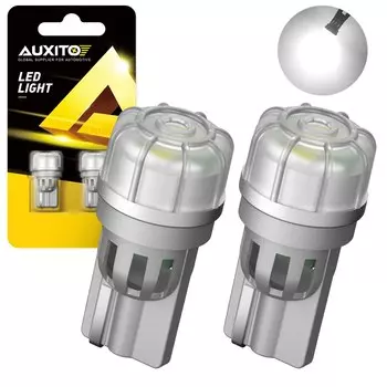 AUXITO 2 шт. T10 W5W Светодиодные лампы 168 194 2825 LED 5630 SMD Лампа для внутреннего освещения автомобиля Купольный светильник для чтения багажника Желтый 6500K Белый