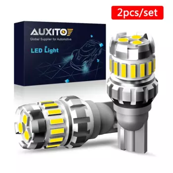 AUXITO 2 шт. T15 W16W Светодиодная лампа T16 Canbus Резервный фонарь заднего хода 921 912 Светодиодная лампа высокой яркости без ошибок Автомобильные фары 6500K Белый