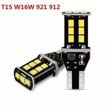 AUXITO 2 шт. T15 W16W светодиодный лампы Canbus без ошибок 2835 SMD резервный фонарь заднего хода 921 912 лампа автомобиля фонарь заднего хода ксенон 6000K белый автомобильные товары лампы для автомобиля