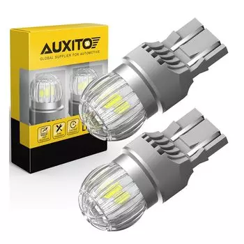 AUXITO 2 шт. T20 7443 Светодиодная лампа W21W W21/5W Светодиодная лампа для автомобиля Lada Дневные ходовые огни Задний парковочный фонарь DRL 6000K Ксеноновый белый