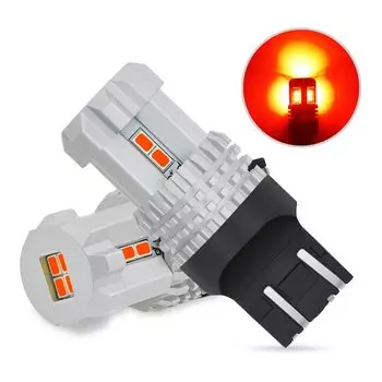 AUXITO 2 шт. T20 светодиодный красный W21 5 Вт 7443 7440 W21W 3020 SMD автоматический задний тормозной стоп автомобильные позиционные огни сигнальная лампа