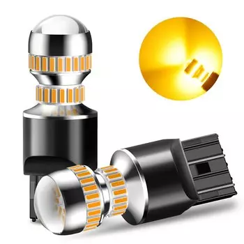 AUXITO 2 шт. T20 W21W Светодиодная лампа 7440 7443 W21/5W Светодиодный Canbus Красный Желтый Белый Автомобильный указатель поворота Тормозные задние фонари 12 В