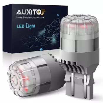 AUXITO 2 шт. W21W W21/5W T20 LED 7440 7443 Светодиодные лампы Автомобильный яркий красный Сменный тормозной задний стоянковый фонарь Автомобильные задние фонари 12 В