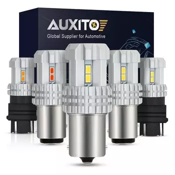 AUXITO 2x1157 BAY15D BA15S 1156 P21W Светодиодная лампа Автомобильные фонари заднего хода 7443 W21/5W 7440 WY21W 3157 Светодиодные указатели поворота Стоп-сигналы