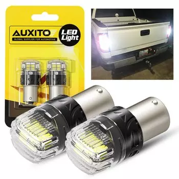 AUXITO 2X 1156 BA15S P21W LED Canbus DRL Дневные ходовые огни Парковка Реверс без ошибок Супер яркая автомобильная лампа Белый 6500K 12V