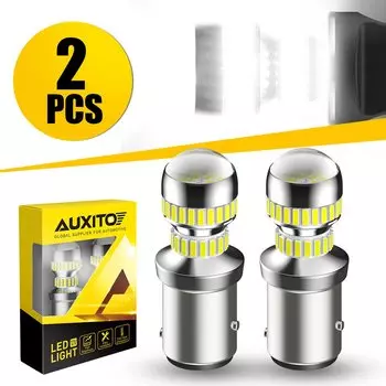 AUXITO 2x 1157 светодиодный красный Canbus BAY15D P21/5 Вт 1156 P21W BA15S 7506 светодиодный лампы супер яркие белые автомобильные тормозные огни обратная лампа DRL