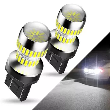 AUXITO 2X 7443 7440 W21W светодиодный Bulb T20 W21/5W светодиодный Lights DRL Canbus для Toyota Corolla Yaris, супер яркие дневные ходовые огни