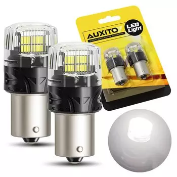 AUXITO 2X P21W BA15S 1156 Светодиодный светильник 7506 BAY15D 1157 P21/5W Светодиодные лампы Супер яркие белые автомобильные парковочные огни заднего хода DRL