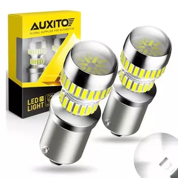 AUXITO 2x P21W Задний фонарь заднего хода LED 1156 BA15S 7056 Светодиодная лампа Автомобильная резервная лампа для Volvo XC60 XC90 V70 S80 S40 S60 V60 C30 V50