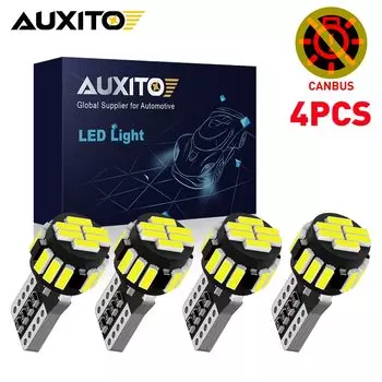AUXITO 4/2 шт. Canbus T10 W5W лампы для салона автомобиля 5W5 194 168 светодиодные купольные лампы для чтения, габаритный клин, лампочка для освещения номерного знака
