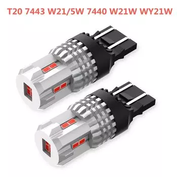 AUXITO T20 7443 светодиодный 12V Красный Стоп светильник 21/5W W21W BAY15D 1157 3157 Светодиодная лампа стоп-сигнал для Toyota Corolla 150 e150 Camry Auris