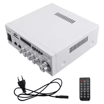 AV-660BT 2.0 CH Усилитель звука — усилитель мощности с поддержкой Bluetooth, FM-радио, USB, SD-карты и двойных микрофонных входов, вилка европейского стандарта