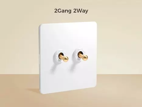 AVOIR Винтажный переключатель 2-х канальный белый