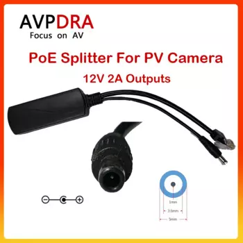 AVPDRA гигабитный PoE сплиттер DC12V 2A выходы для Видеоконференции Камеры PV камеры