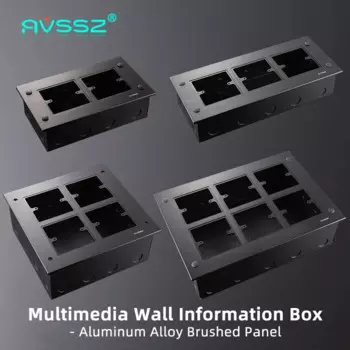 AVSSZ настенный Настольный мультимедийный информационный ящик 2 4 6 8 отверстия канавка из утолщенного алюминиевого сплава матовая панель для сцены гостиницы 86 монтажная панель