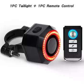 Awapow велосипедная сигнализация, задний фонарь, охранный велосипедный фонарь, зарядка через USB, умный автоматический датчик тормоза, водонепроницаемая противоугонная умная велосипедная лампа