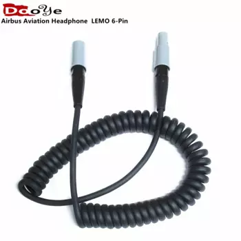 Авиационные наушники BOSE A20 LEMO, 6-контактный кабель для гарнитуры, авиационные наушники, пружинный удлинитель, аксессуары для наушников