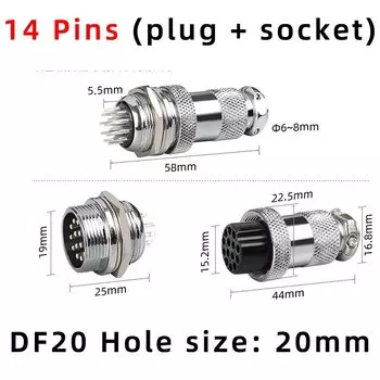 Авиационный разъем GX20 HSIMNENSII