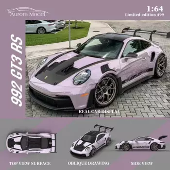 Аврора 1:64 модель автомобиля PO 992 GT3 RS литой спортивный автомобиль-Фиолетовое покрытие