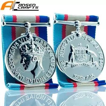 Австралийская военная медаль WW2 AC ANSEN CRAFTS