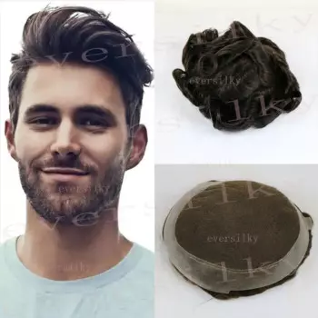 Австралийский натуральный парик Hairline для мужчин, серый парик из человеческих волос 1B50, Супер Прочные швейцарские недетектируемые волосы, протез капиллярный