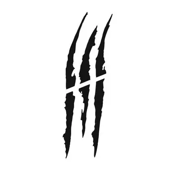 1/2 шт., автомобильная наклейка, светоотражающий коготь монстра, царапины в полоску, наклейка на фару, автомобильные наклейки 40 см X 11 см, автомобильные аксессуары