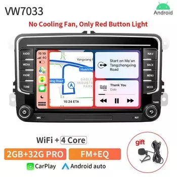 Авто радиоприемник Android 13.0 для Volkswagen VW Passat B6 B7 CC Tiguan Touran GOLF POLO Carplay 4G Автомобильный мультимедийный GPS 2din Авторао