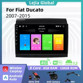 Автомагнитола 2 Din Android для Fiat Ducato 2007-2015 Citroen Jumper Peugeot Boxer 2011-2015 мультимедийная стерео Автомагнитола для Carplay 4G