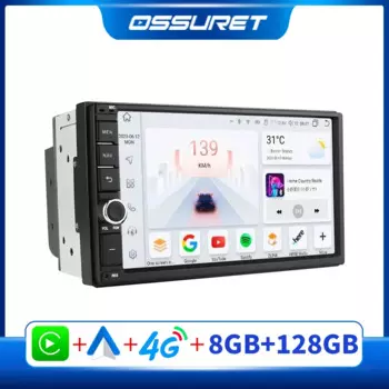 Автомагнитола 2 Din, Android, универсальная стерео мультимедийная Автомагнитола для Carplay, видеоплеер, USB, DSP, GPS, 7-дюймовый автомобильный аудиоэкран, Wi-Fi