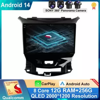 Автомагнитола 2 din на Android 14 для Chevrolet Cruze J300 2015 - 2018 с GPS