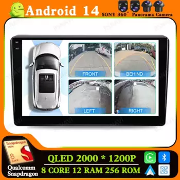 Автомагнитола 2 DIN на Android 14 для Citroen Berlingo B9 Peugeot Partner 2008-2019 4G LTE BT