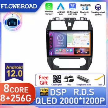 Автомагнитола 2 Din QLED для Geely Emgrand EC7 2009 - 2016 с GPS