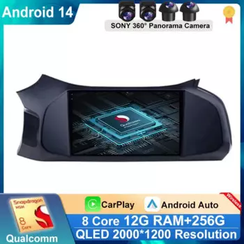 Автомагнитола 2 Din, Wi-Fi, Android 14, мультимедийный стереоплеер, GPS-навигация, беспроводная Автомагнитола для автомобиля для Chevrolet Onix 2014-2019