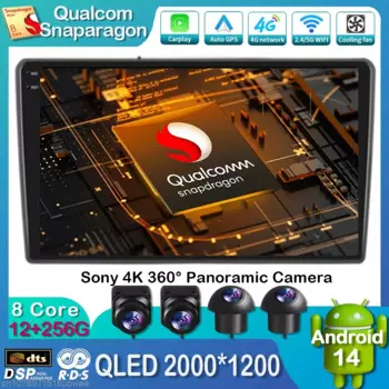 Автомагнитола 2DIN для Hyundai I40, 2011, 4G, Wi-Fi, QLED