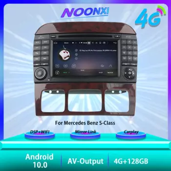 Автомагнитола 2DIN для Mercedes S-Class W220 S280 S320 S350, 128 ГГц