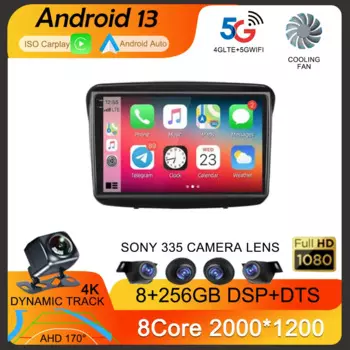 Автомагнитола 2DIN на Android 13 для Mitsubishi Pajero Sport 2 L200 Triton 2008 - 2016 Carplay