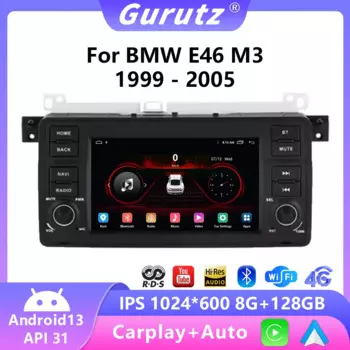 Автомагнитола 2DIN на Android для BMW E46 M3 128/318/320/325/330/335, 7 дюймов