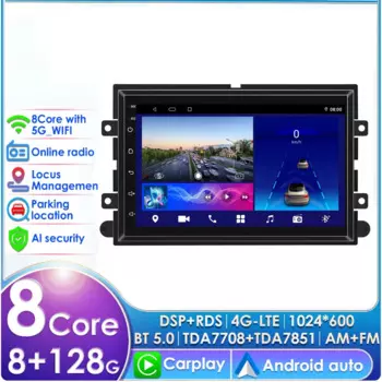 Автомагнитола 4G + 64 ГБ для Ford F150 F250 F350 500 Explorer Focus Fusion Mustang Edge