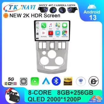 Автомагнитола Android 13 для Renault Logan 1 Sandero 2009 - 2015 2 Din, мультимедийная Автомагнитола Dacia Duster Carplay 4G GPS WIFI QLED BT