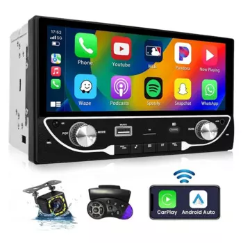 Автомагнитола Carplay, 2 Din, 6,86 дюйма, FM/SWC/USB/AUX/камера заднего вида