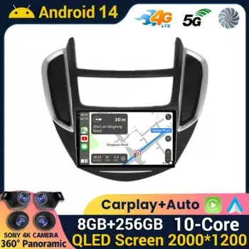 Автомагнитола Carplay Для Chevrolet Trax 2014, 2015, 2016, GPS, RDS