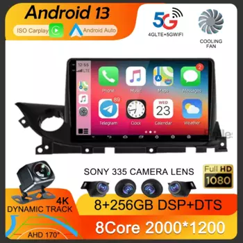 Автомагнитола Carplay для Mazda 6 Mazda6 III 3 GJ GL ATENZA 2018 2019 2020 2021