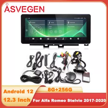 Автомагнитола для Alfa Romeo Stelvio SUV 12,3-2017, 2020 дюйма, Android 12