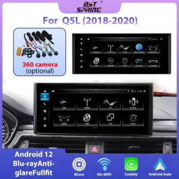 Автомагнитола для Audi Q5 Q5L, 10,25 дюйма, Android 12, GPS-навигация, мультимедийный видеоплеер для Audi Q5 2018-2020 с Wi-Fi, 4G