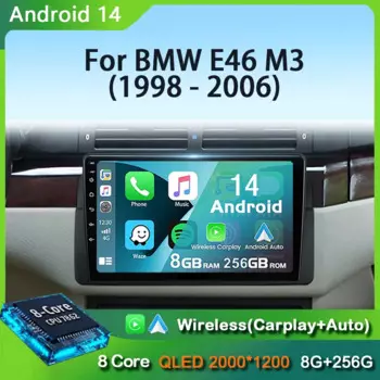 Автомагнитола для BMW E46 M3 1998 1999 2000 2001-2006, 2 DIN