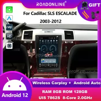 Автомагнитола для Cadillac SLS ESCALADE 2003-2012 UIS7862S, 8 + 128 ГБ, Android