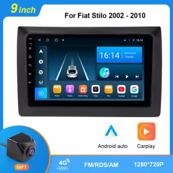 Автомагнитола для Fiat Stilo 2002 2003 2004-2010, мультимедийный видеопроигрыватель с Wi-Fi и GPS-навигацией для Carplay, автомагнитола на Android, 2 Din