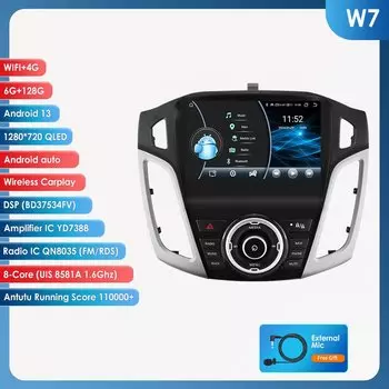 Автомагнитола для Ford Focus 3 MK3 2011-2017, мультимедийный видеоплеер 9 дюймов, Android, стерео 8581 2DIN, головное устройство